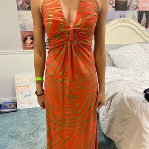 Sky tiger print maxi dress